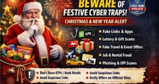 Beware of Festive Cyber Traps: Cyber Crime Police Issue Christmas–New Year Alert