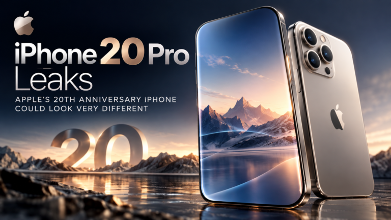 Concept image of the rumored iPhone 20 Pro based on reported 2027 Apple design leaks