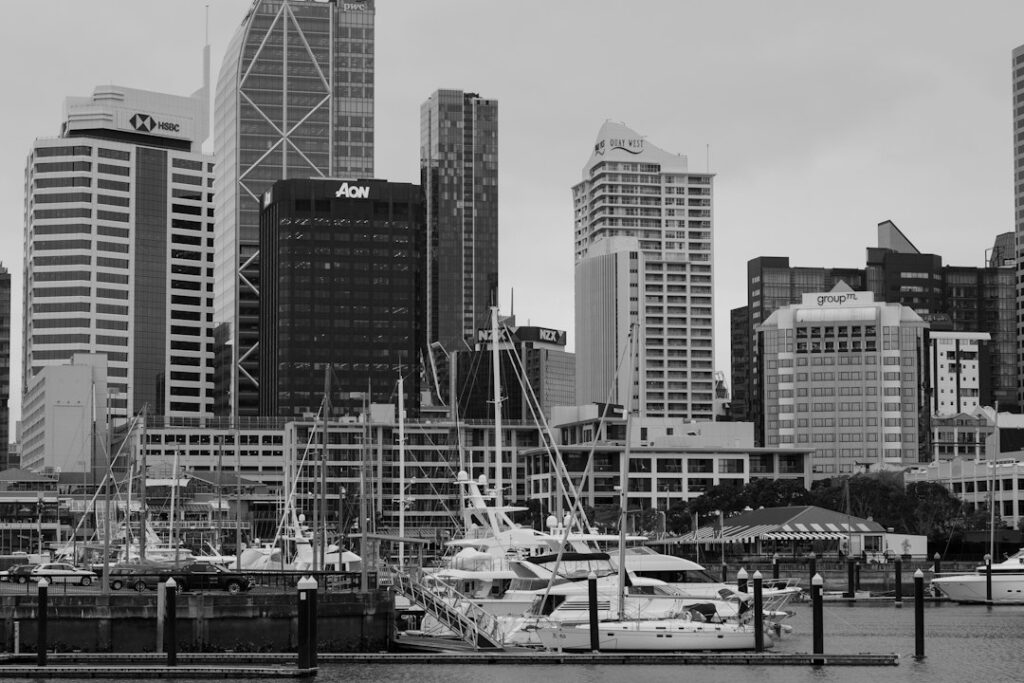 Auckland waterfront skyline illustrating New Zealand work visa pathways