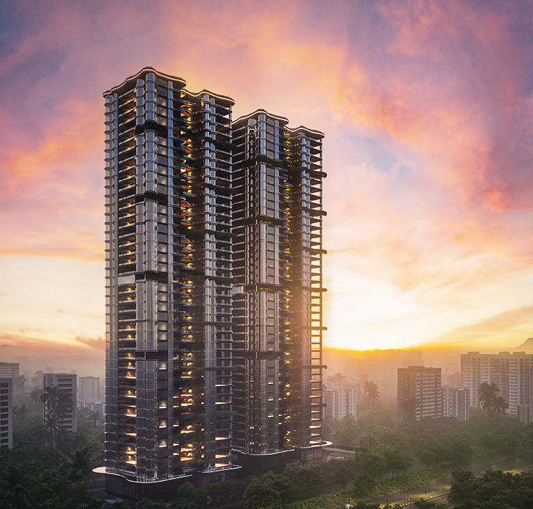 Artist impression of DSR The Twins residential towers in Puppalaguda, Hyderabad