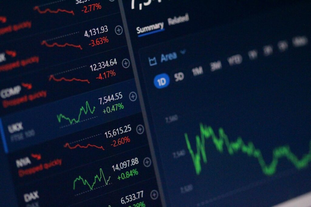 Financial market data displayed on a screen, illustrative image for Sensex and Nifty market coverage