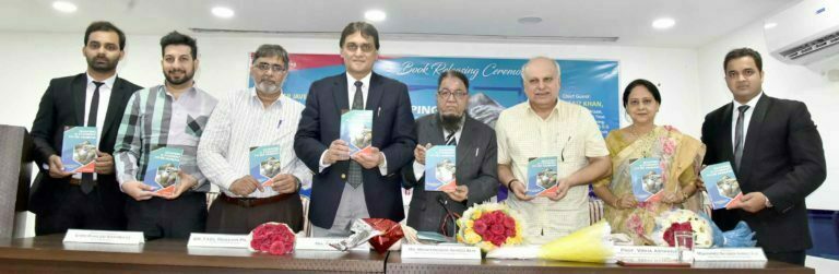 Mr. Faiz Khan, Mr. Zafar Javeed, Ms. Vibha Asthana, Mr. Muneeruddin Alvi, Dr. Syed Fazil Hussain Parvez, Mr. Shabbir Alvi, Syed Khaled Shahbaaz during the book release ceremony. ©gawahweekly.com