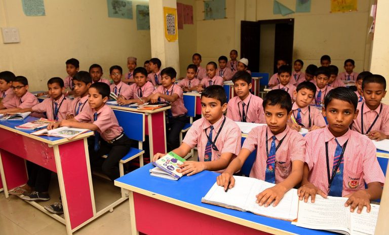 Students during a class in process at TMREIS School. Image Credits: TelanganaToday