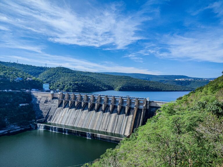 Water reservoir landscape illustrating Hyderabad's water security challenges