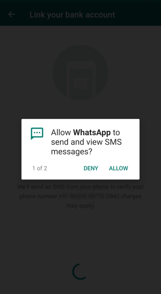 Transfer Money using WhatsApp