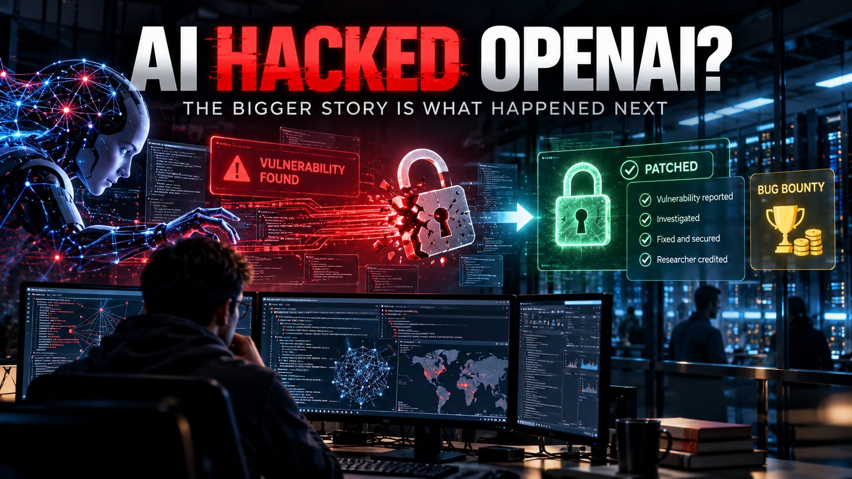 Claude hacked OpenAI, OpenAI hack, Anthropic Claude hack, Claude Opus 5, AI cybersecurity, AI hacking, OpenAI security breach, Hacktron AI, AI cyber attacks, AI security risks, AI bug bounty, artificial intelligence cybersecurity